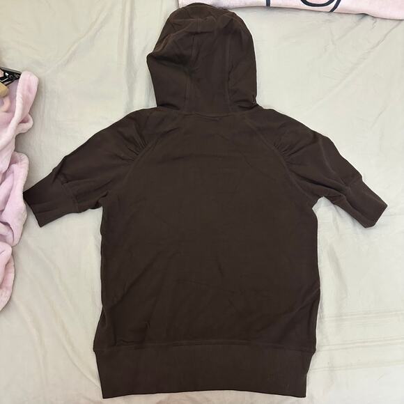 Nike Short Sleeve‎ Sweater Brown Full Zip Y2k Size Small Brand New - Picture 3 of 13